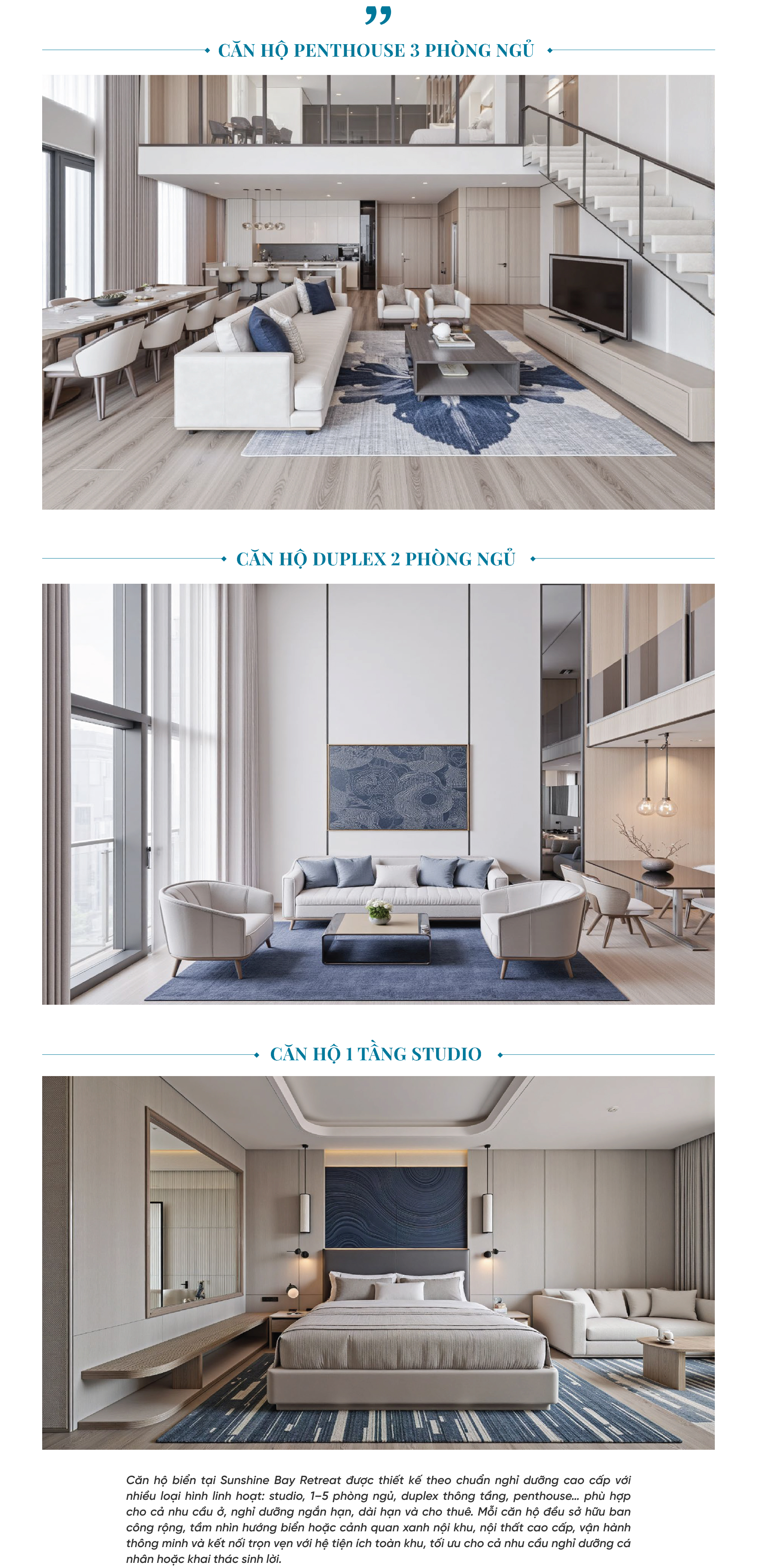 Căn hộ Studio Sunshine bay Retreat